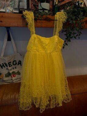 Anthropologie - Women’s Eyelet Tulle Mini Dress *BRAND NEW*